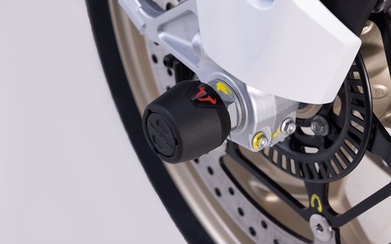 Sturzpad-Kit für Vorderachse. Schwarz. Moto Guzzi V100 Mandello/S, V85/TT/Strad. - Bild 4