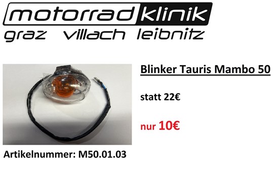 Blinker Tauris Mambo 50 statt 22€ um nur 10€