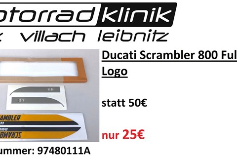 Marke: Ducati Artikelname: Ducati Scrambler 800 Full Trottle Logo statt 50€ nur 25€