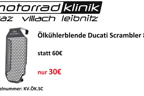 Marke: Evotech Artikelname: Ölkühlerblende Ducati Scrambler (Evotechparts) statt 60€ nur 30€