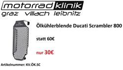 Ölkühlerblende Ducati Scrambler (Evotechparts) statt 60€ nur 30€ Ölkühlerblende Ducati Scrambler (Evotechparts) statt 60€ nur 30€