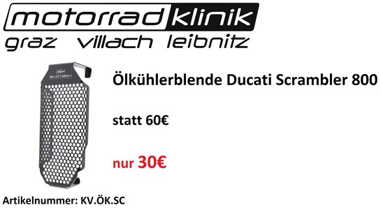 Evotech Ölkühlerblende Ducati Scrambler (Evotechparts) statt 60€ nur 30€
