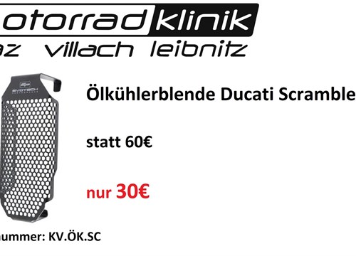 Ölkühlerblende Ducati Scrambler (Evotechparts) statt 60€ nur 30€