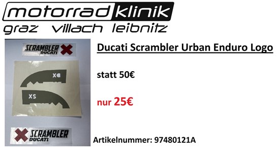 Ducati Ducati Scrambler Urban Enduro Logo statt 50€ nur 25€