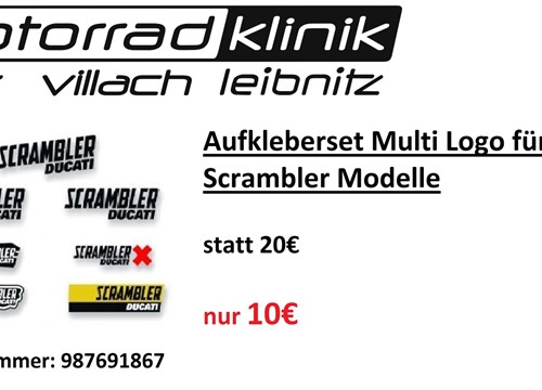 Aufkleberset Multi Logo für Ducati Scrambler Modelle satt 20€ nur 10€