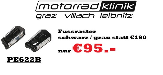 Rizoma Fussraster schwarz / grau statt € 190 nur € 95.- 