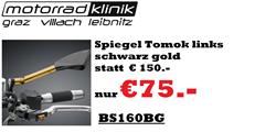Spiegel Tomok links schwarz gold statt  € 150 nur €75.-