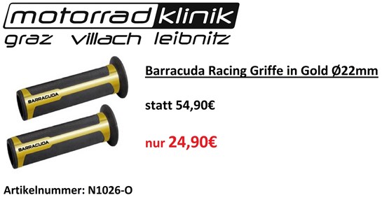 Barracuda Zubehör Barracuda Racing Griffe in Gold Ø22mm 