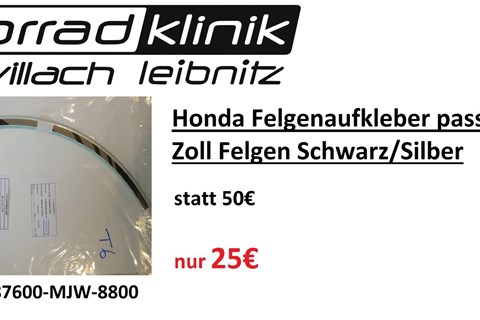 Marke: Honda Artikelname: Honda Felgenaufkleber passend für 17 Zoll Felgen Schwarz/Silber statt 50€ nur 25€