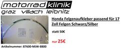 Honda Felgenaufkleber passend für 17 Zoll Felgen Schwarz/Silber statt 50€ nur 25€ Honda Felgenaufkleber passend für 17 Zoll Felgen Schwarz/Silber statt 50€ nur 25€