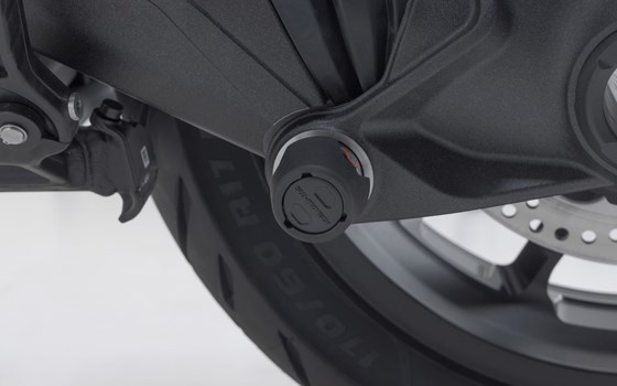 Sturzpad-Kit für Hinterachse. Schwarz. BMW-Modelle m. Einarmschwinge hinten. - Bild 3