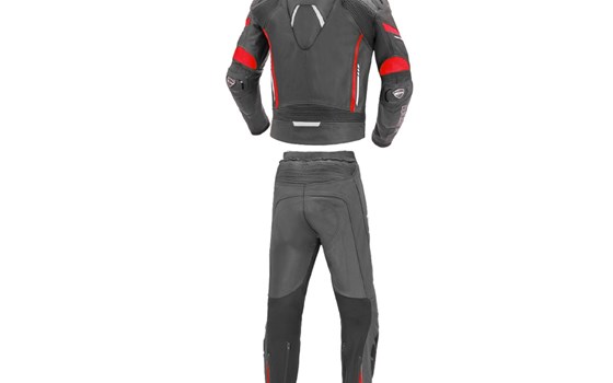 BÜSE Lederkombi Imola schwarz/ neonrot 2-tlg. - Bild 2