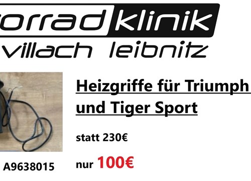 Heizgriffe für Triumph Tiger 1050 und Tiger Sport statt 230€ nur 100€