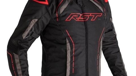 RST S-1 Jacke Textil Schwarz/Grau/Rot Größe