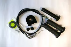 CNC-gefräster Kurzhub-Gasgriff Alu schwarz, inkl. Gaszüge für MIKUNI- und KEIHIN-Vergaser CNC-gefräster Kurzhub-Gasgriff Alu schwarz, inkl. Gaszüge für MIKUNI- und KEIHIN-Vergaser