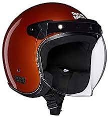Royal Enfield Helm, Orange, Open Face With Visor Fiber Glass