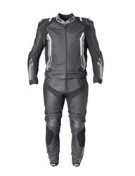 Lederkombi GR-1 2PC schwarz-grau-weiss