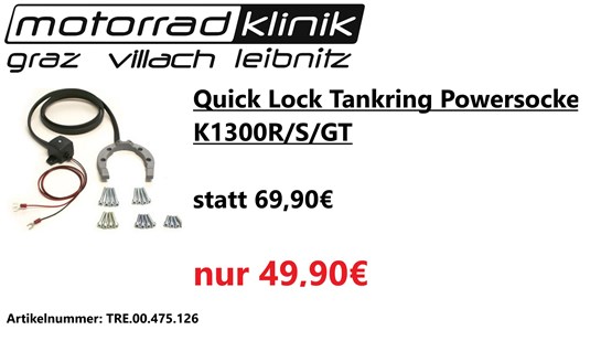 SW-Motech Quick Lock Tankring Powersocket für K1300R/S/GT statt 69,90€ um nur 49,90€