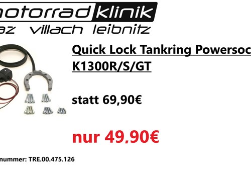 Quick Lock Tankring Powersocket für K1300R/S/GT statt 69,90€ um nur 49,90€