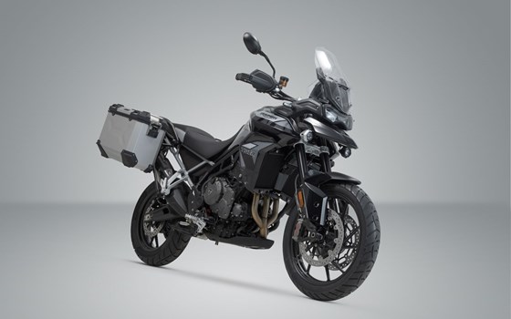 TRAX ADV Alukoffer-System + Akrapovic. Silbern. 45/37 l. Triumph Tiger 900 (19-23). - Bild 2