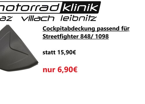 Cockpitabdeckung passend für Streetfighter 848/ 1098 statt 15,90€ um nur 6,90€