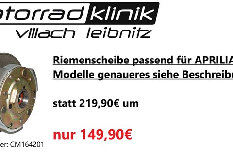 Marke: Vespa Artikelname: Riemenscheibe passend für APRILIA/DERBI/PIAGGIO/VESPA Modelle genaueres siehe Beschreibung statt 219,90€ um nur 149,90€