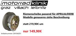 Riemenscheibe passend für APRILIA/DERBI/PIAGGIO/VESPA Modelle genaueres siehe Beschreibung statt 219,90€ um nur 149,90€ Riemenscheibe passend für APRILIA/DERBI/PIAGGIO/VESPA Modelle genaueres siehe Beschreibung statt 219,90€ um nur 149,90€