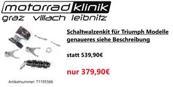 Schaltwalzenkit für Triumph Modelle genaueres siehe Beschreibung statt 539,90€ um nur 379,90€