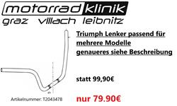 Triumph Lenker passend für mehrere Modelle genaueres siehe Beschreibung statt 99,90€ um nur 79,90€ Triumph Lenker passend für mehrere Modelle genaueres siehe Beschreibung statt 99,90€ um nur 79,90€