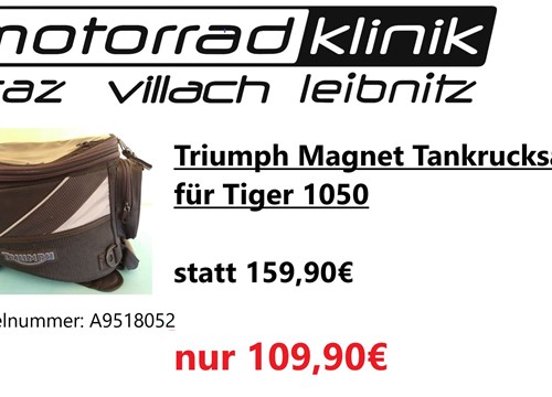 Triumph Magnet Tankrucksack für Tiger 1050 statt 159,90€ um nur 109,90€