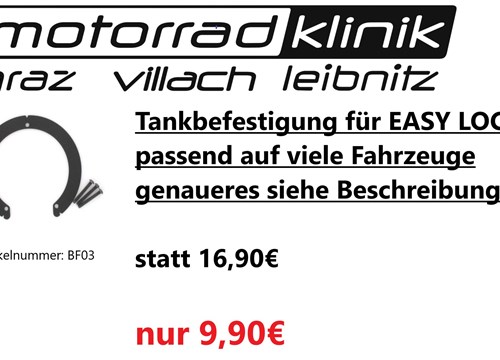 Tankbefestigung für EASY LOCK passend auf viele Fahrzeuge genaueres siehe Beschreibung statt 16,90€ um nur 9,90€