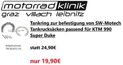 Tankring zur befestigung von SW-Motech Tankrucksäcken passend für KTM 990 Super Duke statt 24,90€ um nur 19,90€ Tankring zur befestigung von SW-Motech Tankrucksäcken passend für KTM 990 Super Duke statt 24,90€ um nur 19,90€