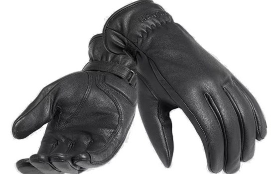 VANCE BLACK LEATHER GLOVES - Bild 1