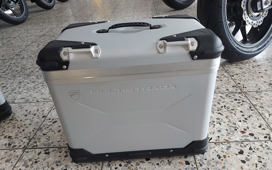 Neuer Alu-Seitenkoffersatz 45 Liter org. Ducati mit Täger - Bild 2