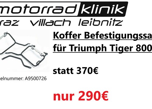 Koffer Befestigungssatz für Triumph Tiger 800 statt 370€ um nur 290€€