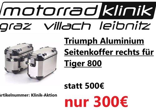 Triumph Aluminium Seitenkoffer rechts für Tiger 800 statt 500€ um nur 300€