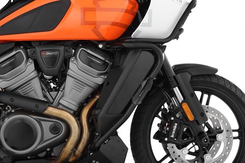 Marke: Wunderlich Artikelname: Schutzbügelprotektor Set Harley-Davidson Pan America 1250 - schwarz - 25 mm