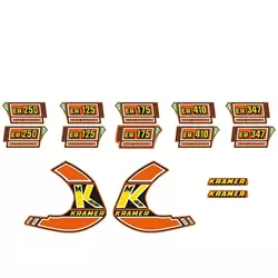 Dekorsatz Tecnosel Kramer OEM 1981 ORANGE Dekorsatz Tecnosel Kramer OEM 1981 ORANGE