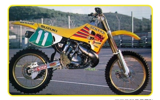 Sitzbankbezug Tecnosel Vintage Team Suzuki 1993, passt an Suzuki RM125/RM250 Modelle 1991-1995 - Bild 1