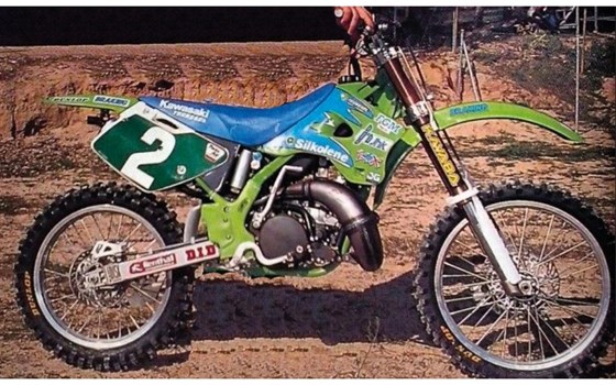 Sitzbankbezug Tecnosel Kawasaki KX 125/250 1996-97 Replica Team Kawasaki - Bild 1