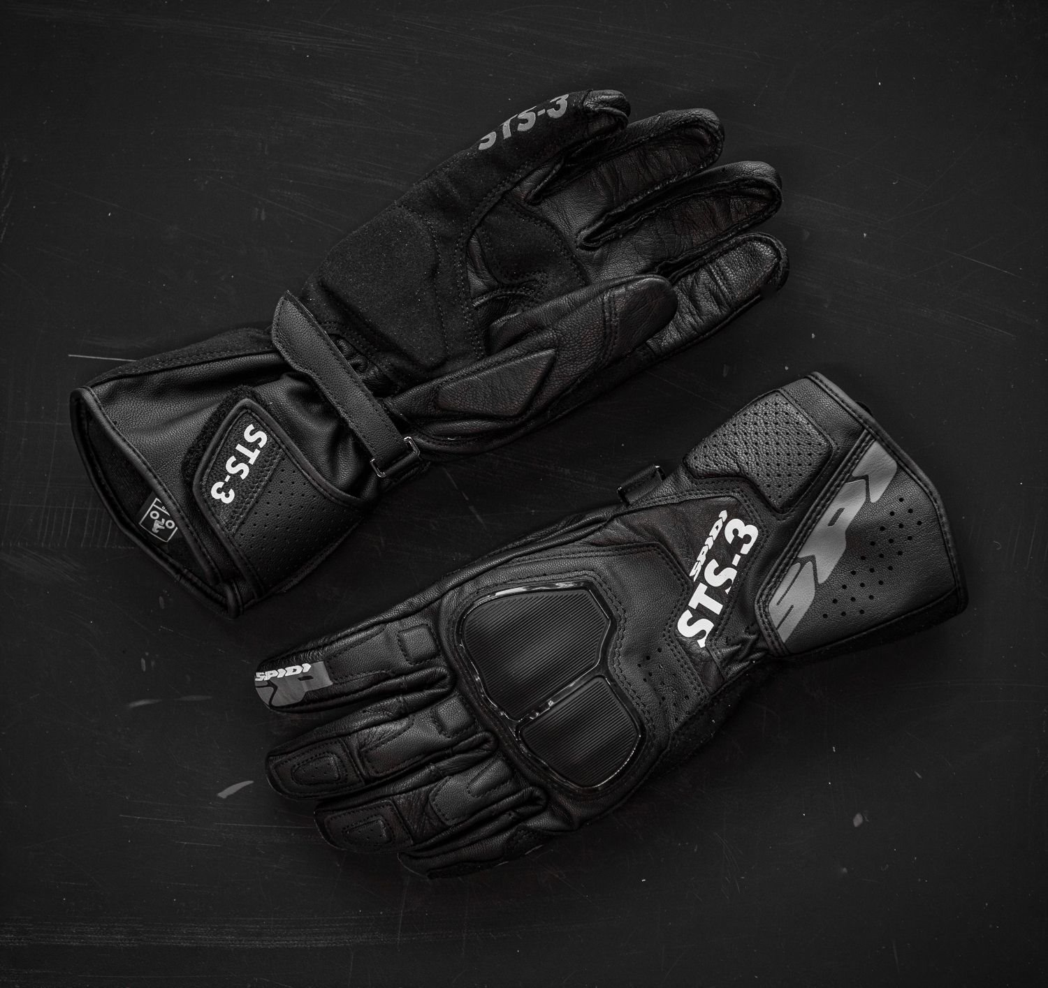 SPIDI STS-3 Motorrad Handschuhe black