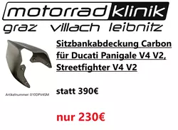 Sitzbankabdeckung Carbon für Ducati Panigale V4 V2, Streetfighter V4 V2 statt 390€ um nur 230€ Sitzbankabdeckung Carbon für Ducati Panigale V4 V2, Streetfighter V4 V2 statt 390€ um nur 230€