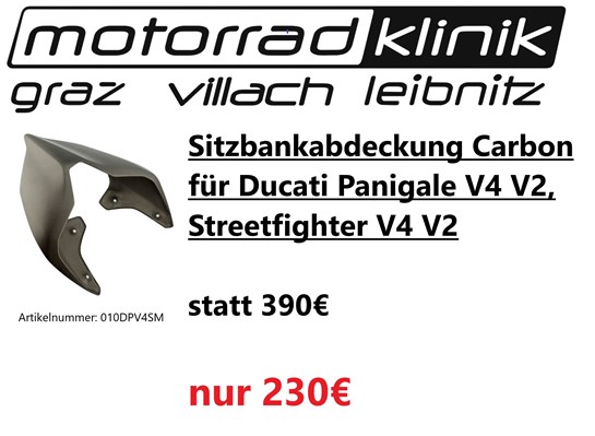 Ducati Sitzbankabdeckung Carbon für Ducati Panigale V4 V2, Streetfighter V4 V2 statt 390€ um nur 230€