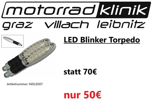 LED Blinker Torpedo statt 70€ um nur 50€ 