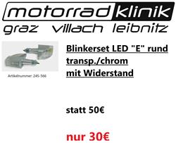 Blinkerset LED "E" rund transp./chrom mit Widerstand statt 50€ um nur 30€ Blinkerset LED "E" rund transp./chrom mit Widerstand statt 50€ um nur 30€