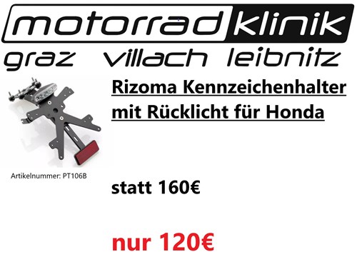 Rizoma Kennzeichenhalter mit Rücklicht für Honda genaueres siehe Beschreibung statt 160€ um nur 120€