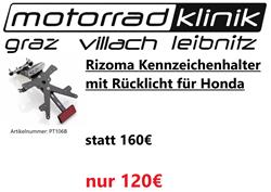 Rizoma Kennzeichenhalter mit Rücklicht für Honda genaueres siehe Beschreibung statt 160€ um nur 120€