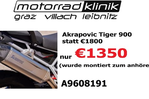 Marke: Akrapovic Artikelname: Akrapovic Tiger 900 statt €1800 nur €1350  (wurde montiert zum anhören)
