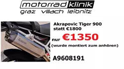 Akrapovic Tiger 900 statt €1800 nur €1350  (wurde montiert zum anhören) Akrapovic Tiger 900 statt €1800 nur €1350  (wurde montiert zum anhören)