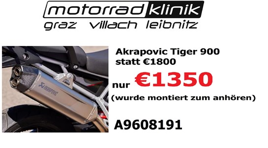 Akrapovic Akrapovic Tiger 900 statt €1800 nur €1350  (wurde montiert zum anhören)